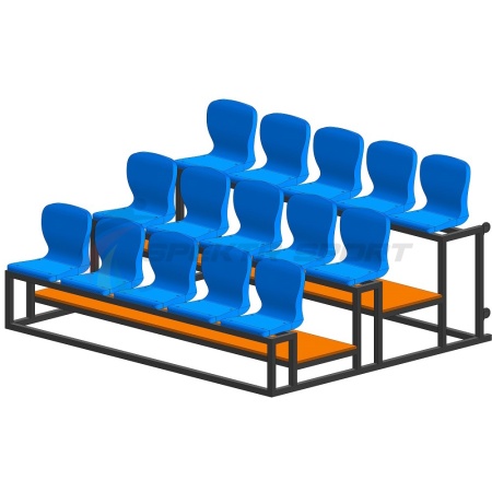 Купить Трибуна мобильная 3 ряда сиденья пластиковые на 15 мест в Норильске 